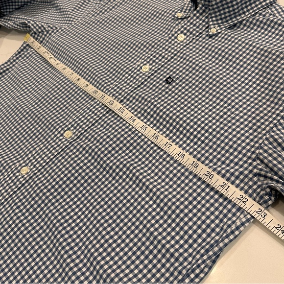 Brooks Brothers Mens Original Polo Shirt Size M Blue Check Button Down Career - Picture 10 of 12